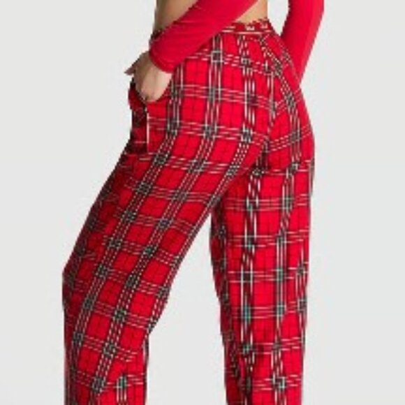 VS PINK Red/Green Plaid Flannel Sleep Pants – SZ XXL – NWT - Picture 2 of 10